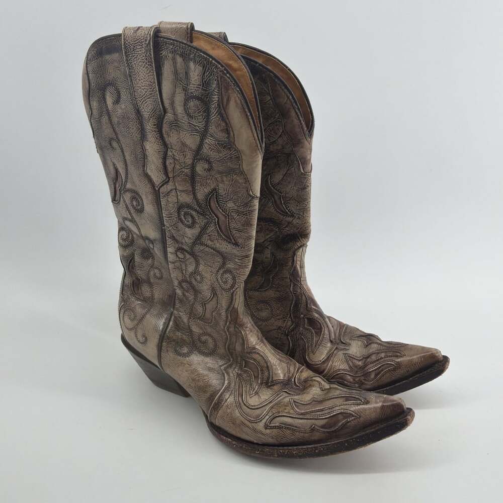 Corral Vintage Style M4841 pointed toe Western Enlayed Boots Women's Size 8.5M